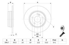 Тормозной диск Bosch 0 986 478 626 для Mercedes-Benz CLC-Class CL203