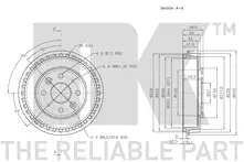 Задний тормозной барабан NK 253502