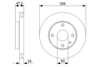 Bosch 0 986 479 328 <span>тормозной диск вентилируемый</span>