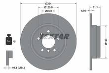 Тормозной диск Textar 92058400 для BMW 7 серии E38