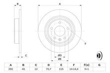 Тормозной диск Bosch  0 986 479 646