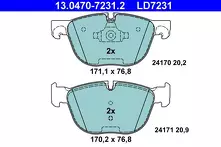 Передние тормозные колодки ATE Ceramic  13.0470-7231.2
