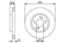 Тормозной диск Bosch  0 986 479 365