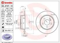 Тормозной диск Brembo Prime Line  08.A737.11