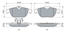 Задние тормозные колодки Bosch  0 986 494 162