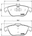 Задние тормозные колодки Japanparts  PP-0505AF