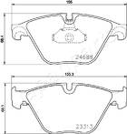 Передние тормозные колодки Japanparts  PA-0126AF