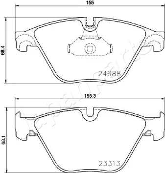 Japanparts PA-0126AF <span>тормозные колодки передние</span>