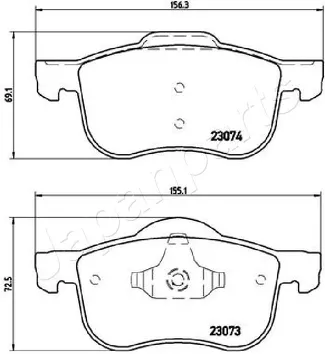 Japanparts PA-0332AF <span>тормозные колодки передние</span>