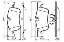 Передние тормозные колодки Bosch  0 986 494 561