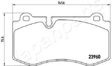 Передние тормозные колодки Japanparts PA-0527AF для Mercedes-Benz E-Class W211 / седан / рестайлинг