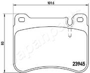 Передние тормозные колодки Japanparts  PA-0519AF