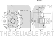 Задний тормозной барабан NK 252535