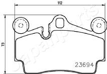Задние тормозные колодки Japanparts PP-0918AF для Porsche Cayenne 9PA