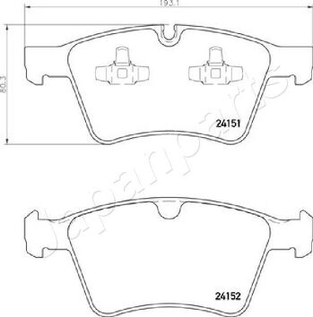 Japanparts PA-0531AF <span>тормозные колодки передние</span>