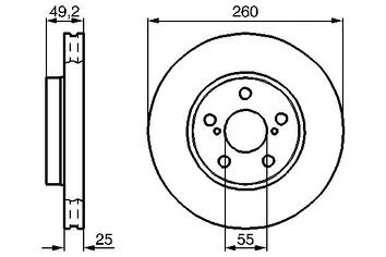 Bosch 0 986 478 451 <span>тормозной диск вентилируемый</span>