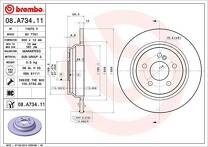 Тормозной диск Brembo Prime Line 08.A734.11 для Mercedes-Benz S-Class W221 / рестайлинг