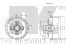 Задний тормозной барабан NK 253510