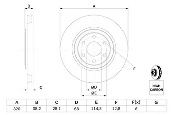 Bosch 0 986 479 357 <span>тормозной диск вентилируемый</span>