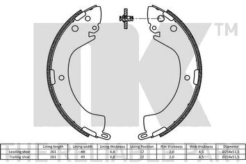 NK 2730606 <span>тормозные колодки задние</span>
