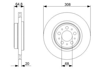 Bosch 0 986 479 320 <span>тормозной диск вентилируемый</span>