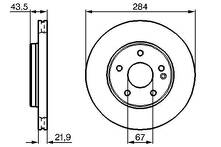 Тормозной диск Bosch  0 986 478 301