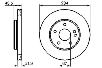 Bosch 0 986 478 301 <span>тормозной диск вентилируемый</span>