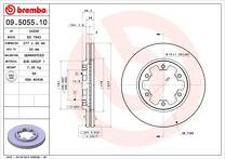 Тормозной диск Brembo Prime Line 09.5055.10 для Nissan Terrano 2 пок.