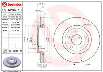 Тормозной диск Brembo Prime Line 09.N234.11 для Jeep Grand Cherokee 4 пок.