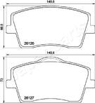Передние тормозные колодки Japanparts  PA-0353AF