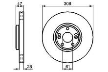 Тормозной диск Bosch 0 986 479 199 для Renault Laguna 2 пок. / рестайлинг