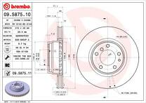 Тормозной диск Brembo Prime Line 09.5875.10 для BMW 7 серии E38