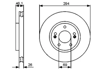 Bosch 0 986 479 434 <span>тормозной диск вентилируемый</span>