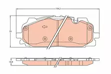 Задние тормозные колодки TRW  GDB2158