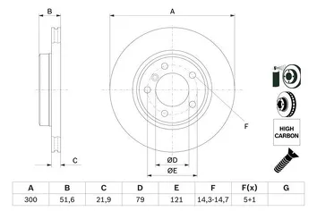 Bosch 0 986 478 571 <span>тормозной диск вентилируемый</span>