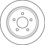 Тормозной диск TRW DF4878 для Jeep Grand Cherokee 1 пок. / рестайлинг
