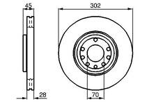 Тормозной диск Bosch 0 986 479 076 для Opel Vectra C / универсал / рестайлинг