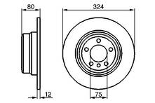 Тормозной диск Bosch 0 986 479 167 для BMW X5 E53