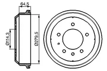 Задний тормозной барабан Bosch 0 986 477 093