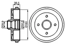 Задние тормозные барабаны Bosch 0 986 477 002