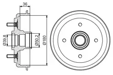 Задние тормозные барабаны Bosch 0 986 477 238