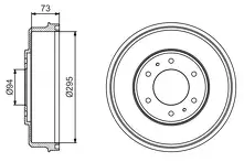 Задний тормозной барабан Bosch 0 986 477 232