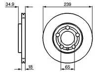 Тормозной диск Bosch  0 986 479 036