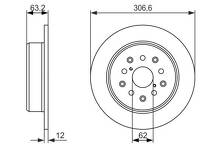 Тормозной диск Bosch 0 986 479 339 для Lexus IS 1 пок. / универсал