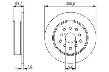 Bosch 0 986 479 339 <span>тормозной диск полный</span>
