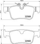 Задние тормозные колодки Brembo P 86 030 для Volvo S90 2 пок. / 234 / рестайлинг