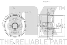 Задний тормозной барабан NK  253913