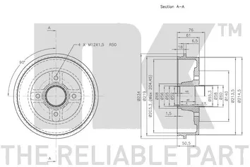 NK 253913 <span>задний тормозной барабан</span>