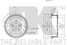 Задний тормозной барабан NK  254510