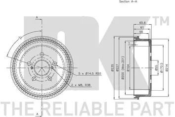 NK 254510 <span>задний тормозной барабан</span>